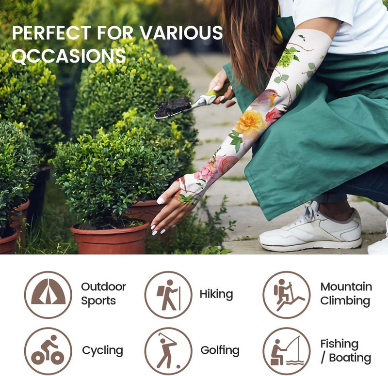 YPHCDO Store Gardening Sleeves Farm Sun Protection Arm Cooling Sleeves Thorn Proof Garden for Women Men with Thumb Hole - Image 4